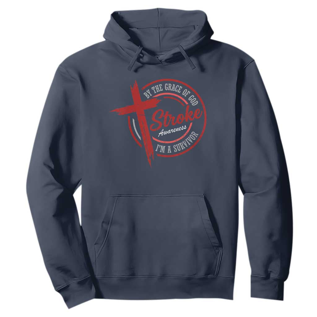 By The Grace Of God I'm A Survivor Stroke Support Hoodie