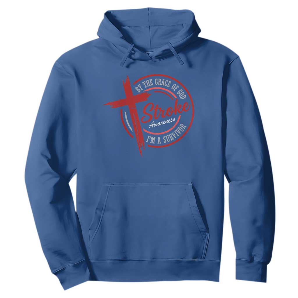 By The Grace Of God I'm A Survivor Stroke Support Hoodie