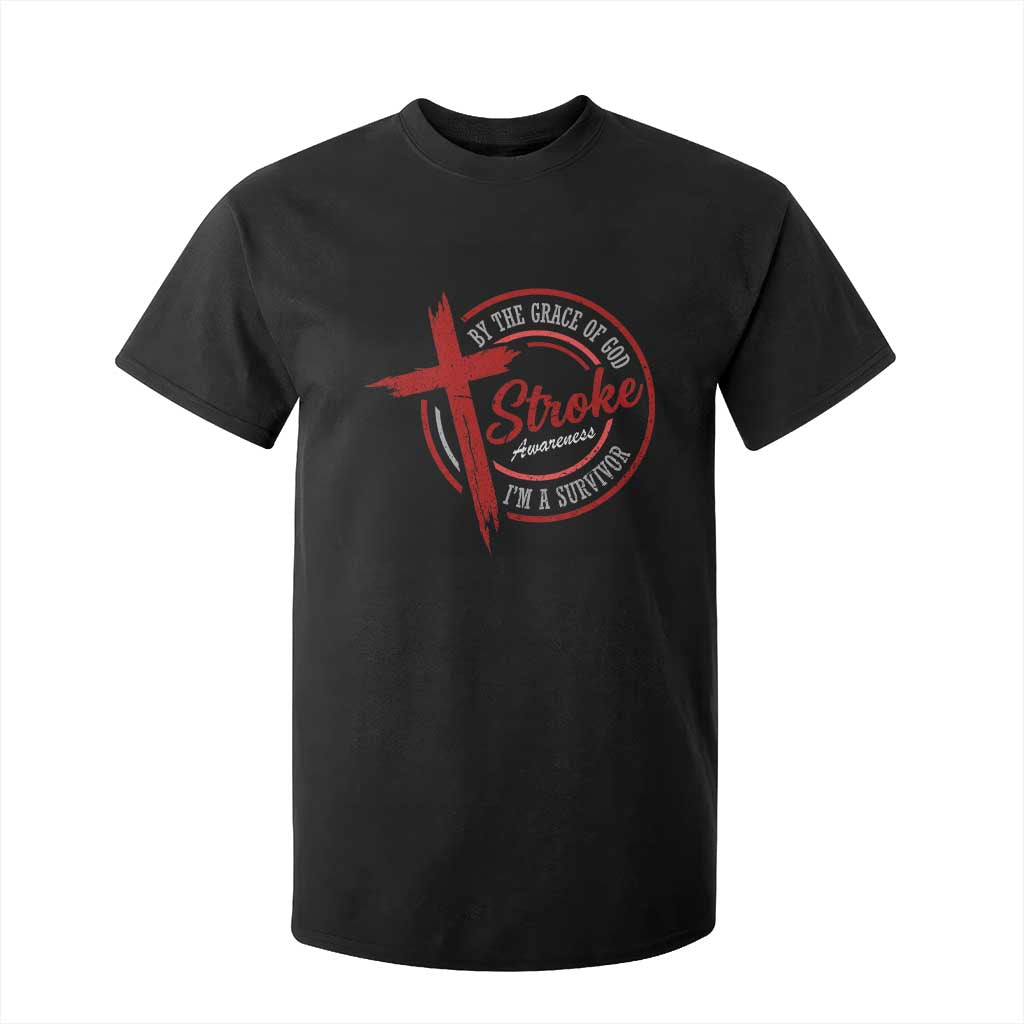 By The Grace Of God I'm A Survivor Stroke Support T Shirt For Kid