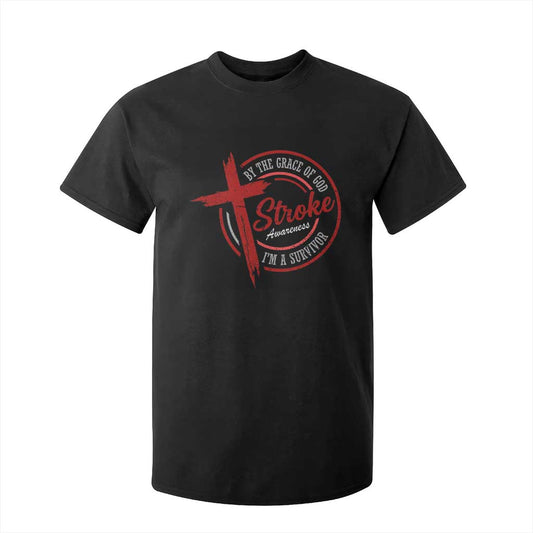 By The Grace Of God I'm A Survivor Stroke Support T Shirt For Kid