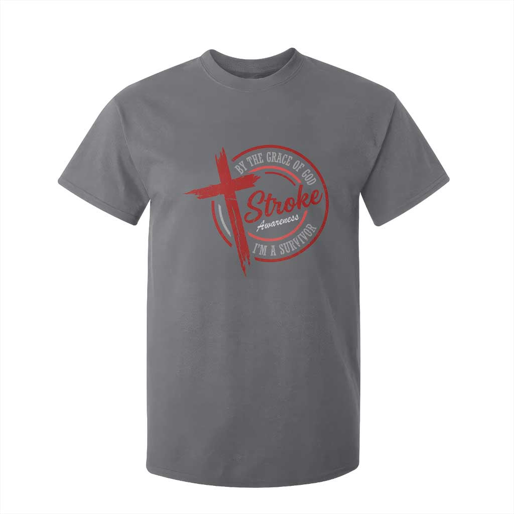 By The Grace Of God I'm A Survivor Stroke Support T Shirt For Kid