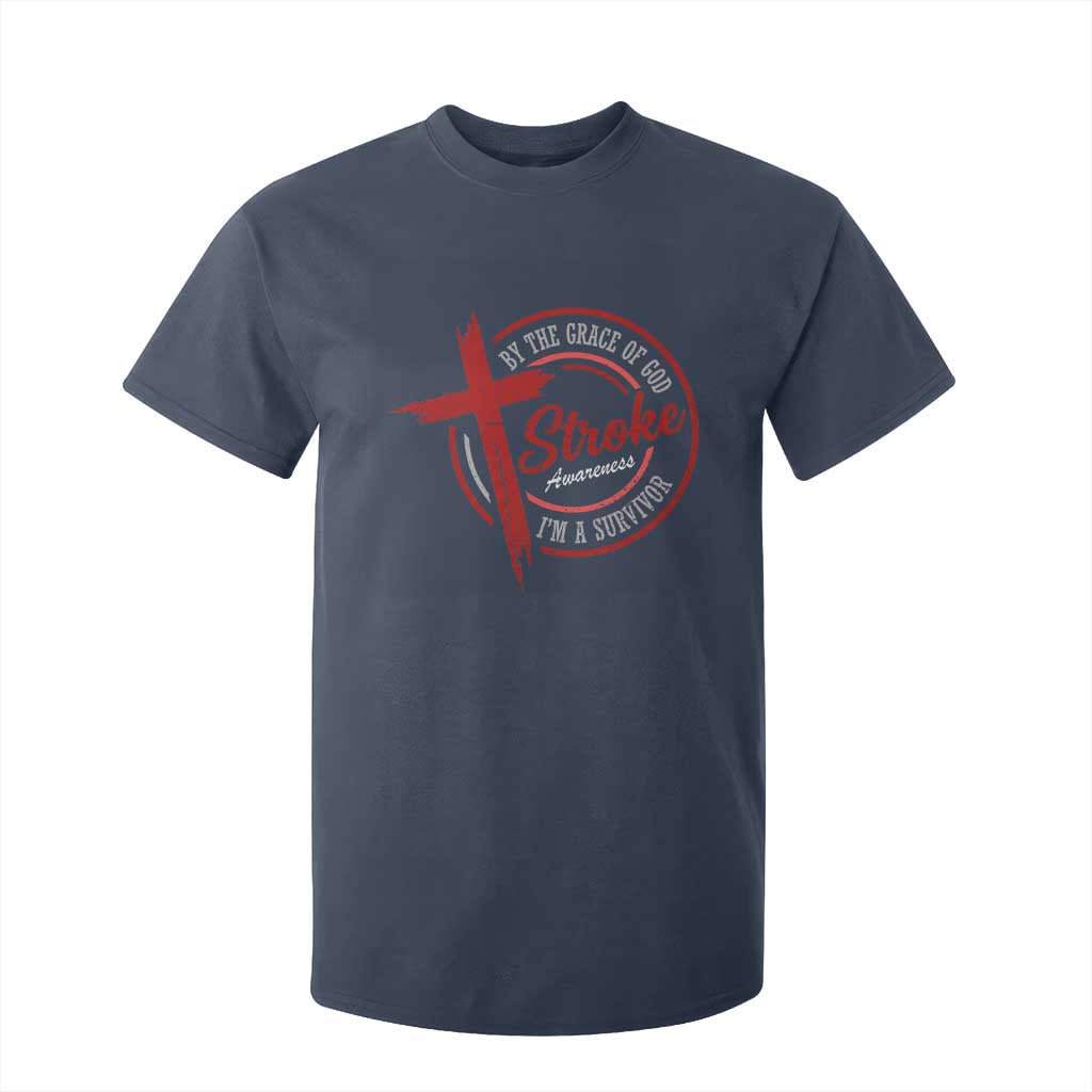 By The Grace Of God I'm A Survivor Stroke Support T Shirt For Kid