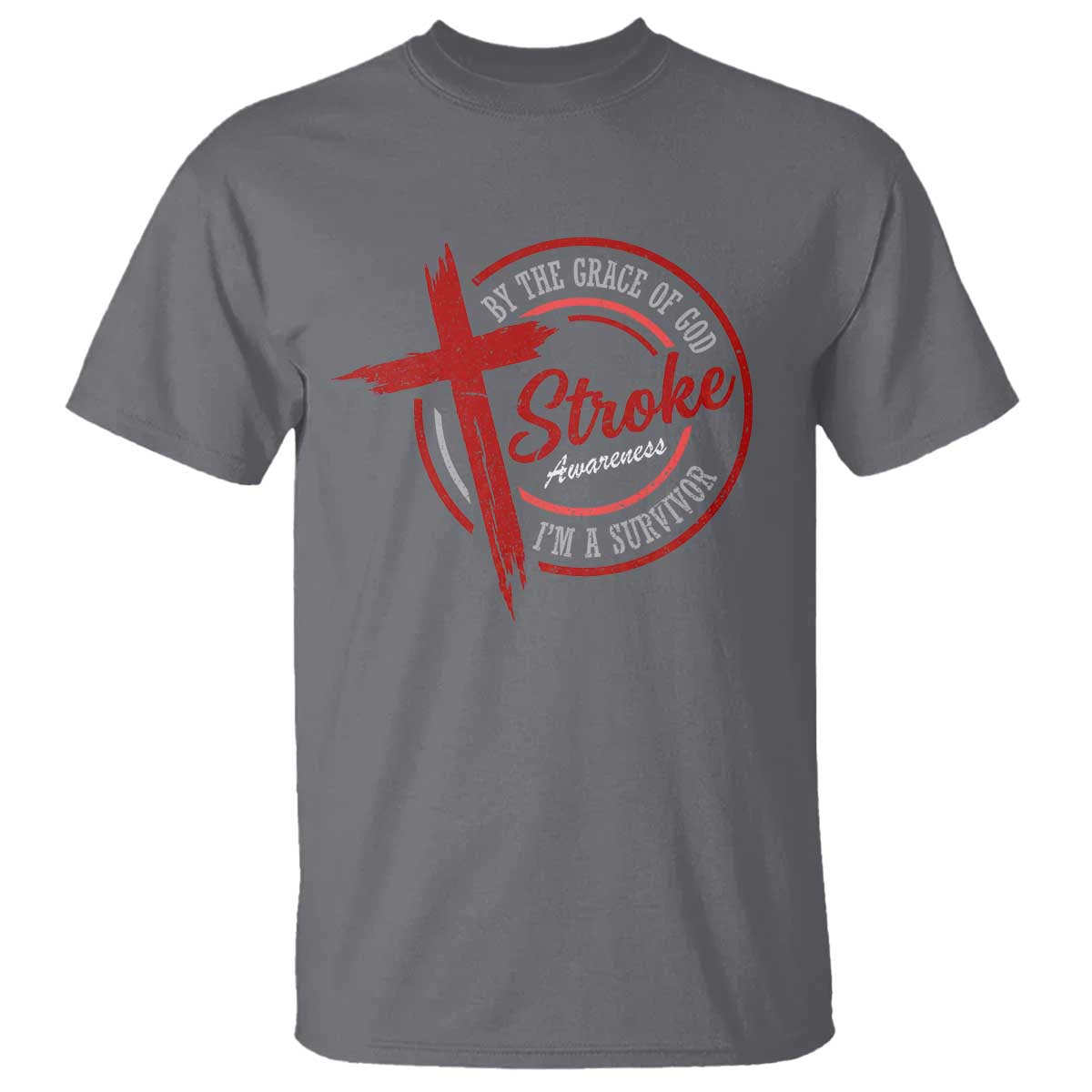By The Grace Of God I'm A Survivor Stroke Support T Shirt