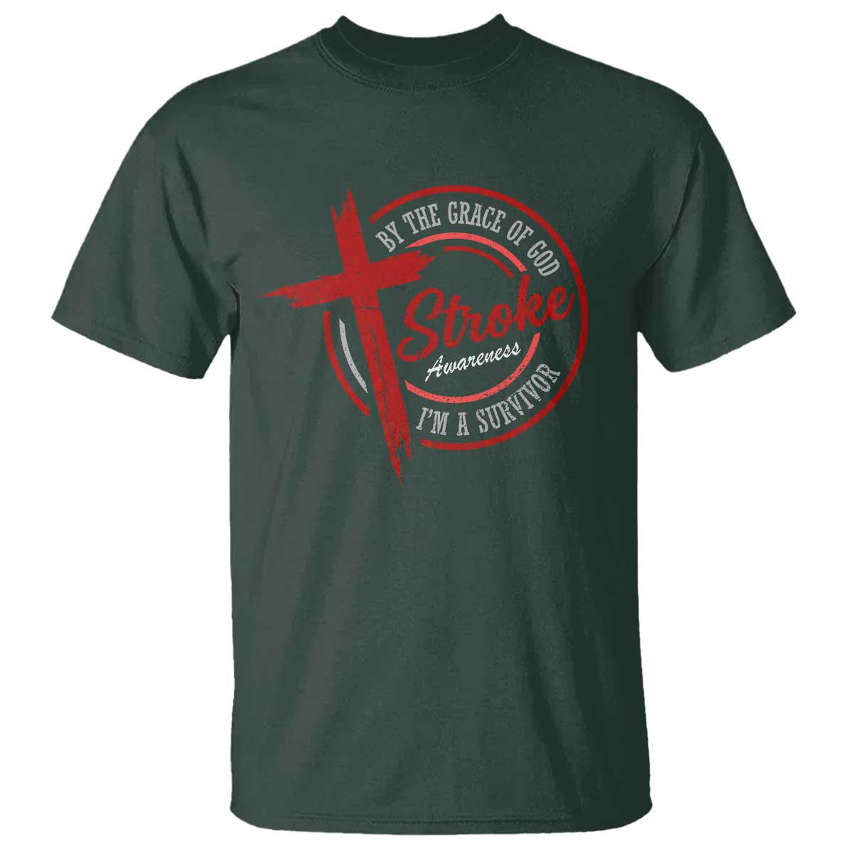 By The Grace Of God I'm A Survivor Stroke Support T Shirt
