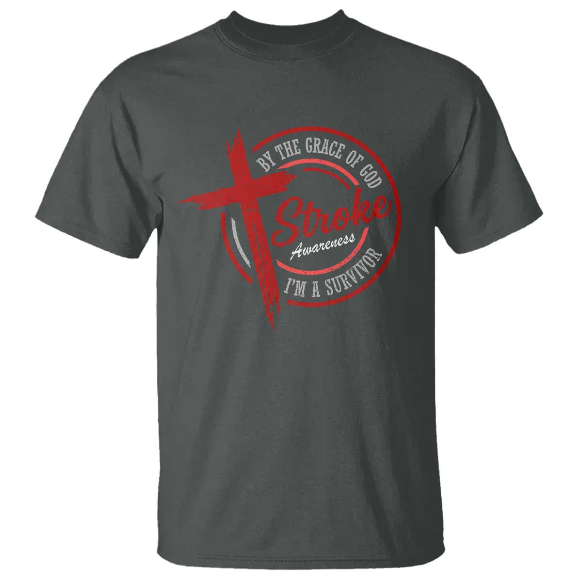 By The Grace Of God I'm A Survivor Stroke Support T Shirt
