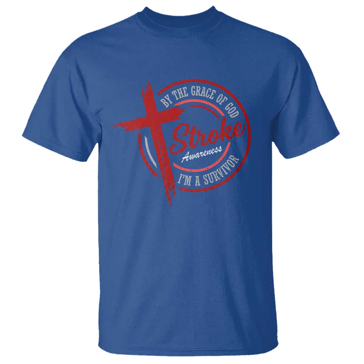 By The Grace Of God I'm A Survivor Stroke Support T Shirt