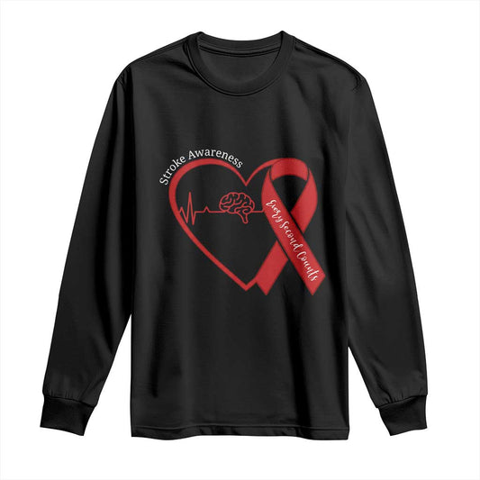 Stroke Support Long Sleeve Shirt Stroke Survivor Warrior Brain Attack