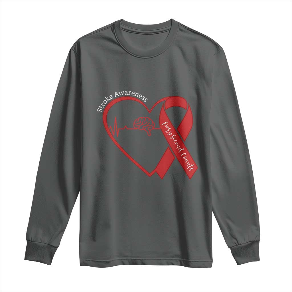 Stroke Support Long Sleeve Shirt Stroke Survivor Warrior Brain Attack