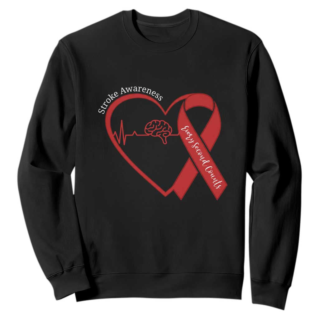 Stroke Support Sweatshirt Stroke Survivor Warrior Brain Attack