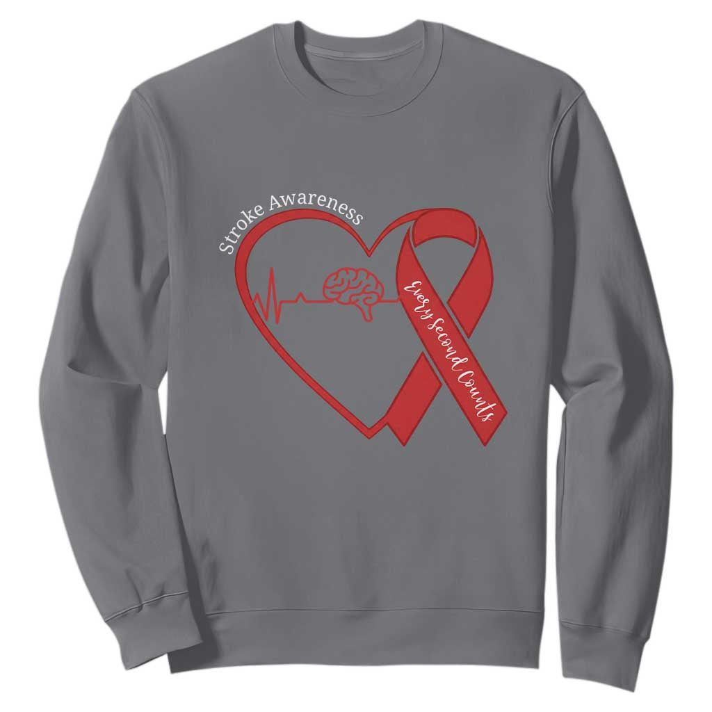 Stroke Support Sweatshirt Stroke Survivor Warrior Brain Attack