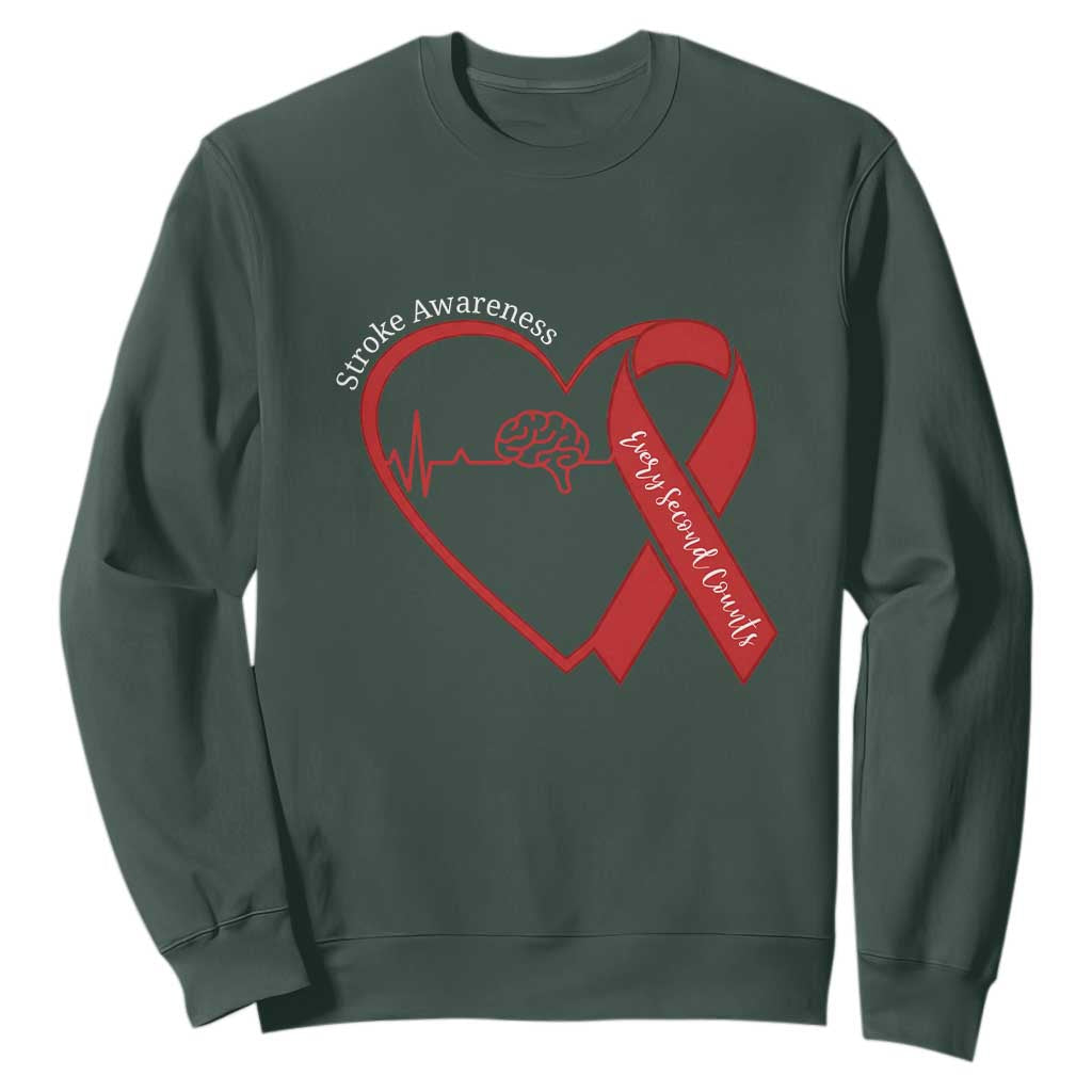 Stroke Support Sweatshirt Stroke Survivor Warrior Brain Attack