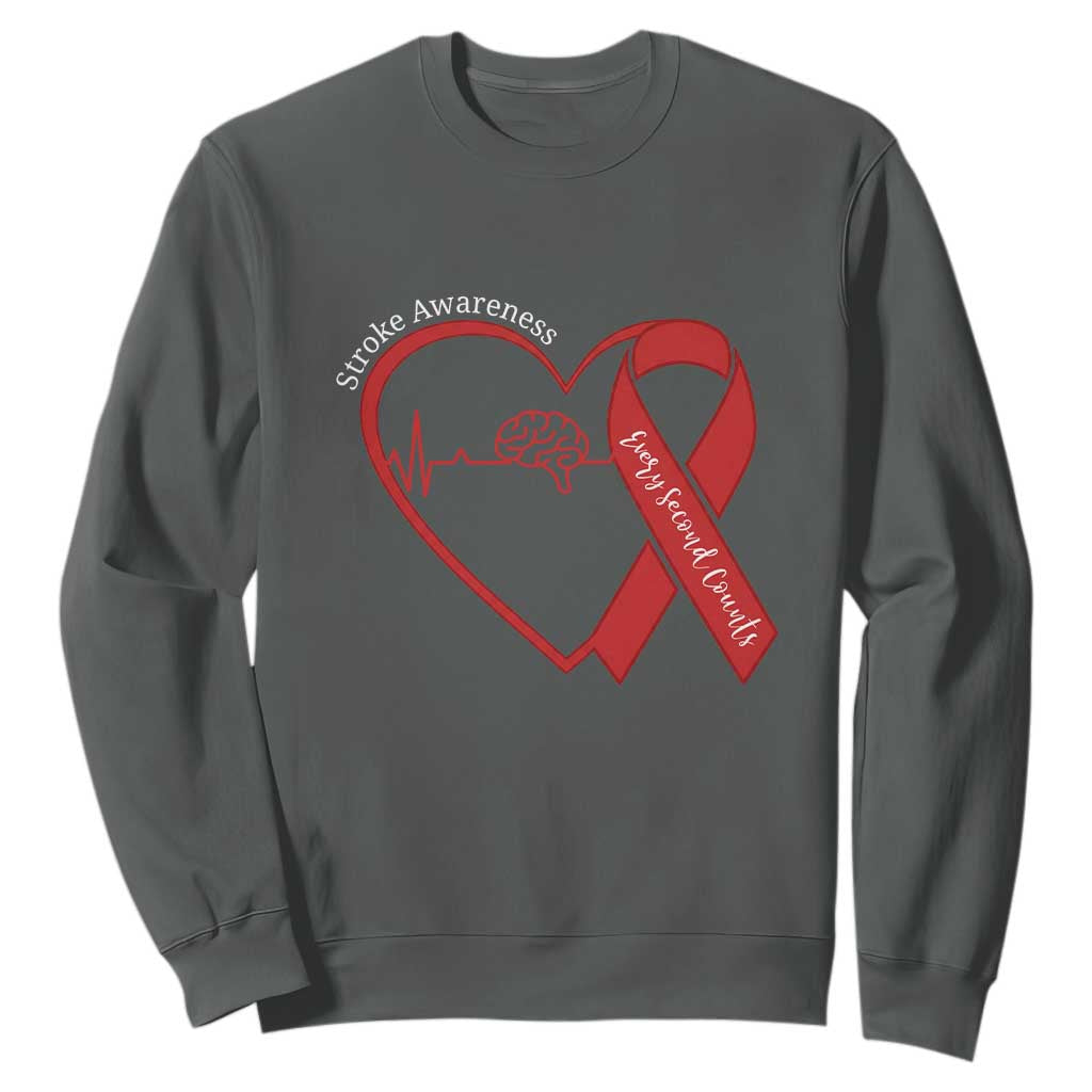 Stroke Support Sweatshirt Stroke Survivor Warrior Brain Attack