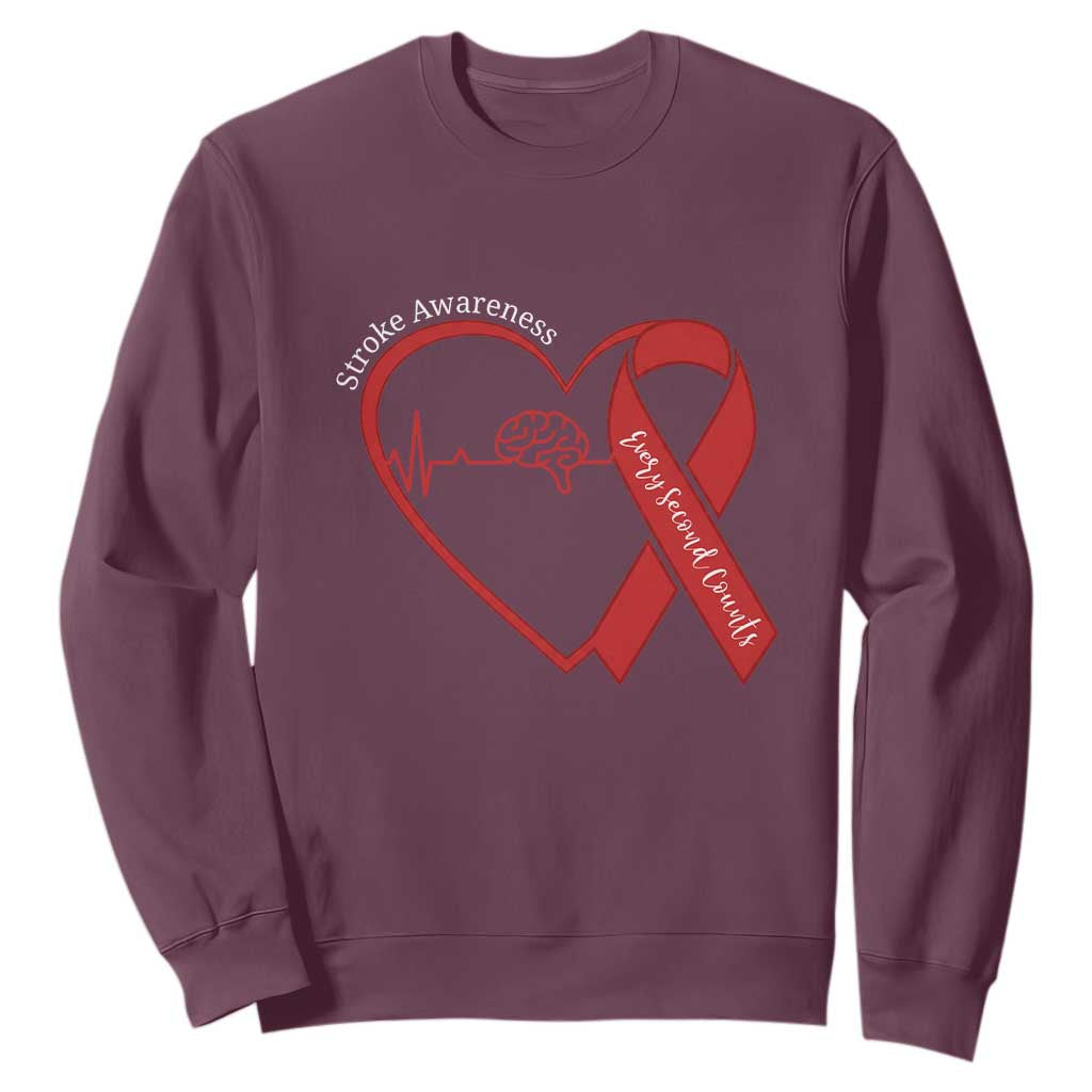 Stroke Support Sweatshirt Stroke Survivor Warrior Brain Attack