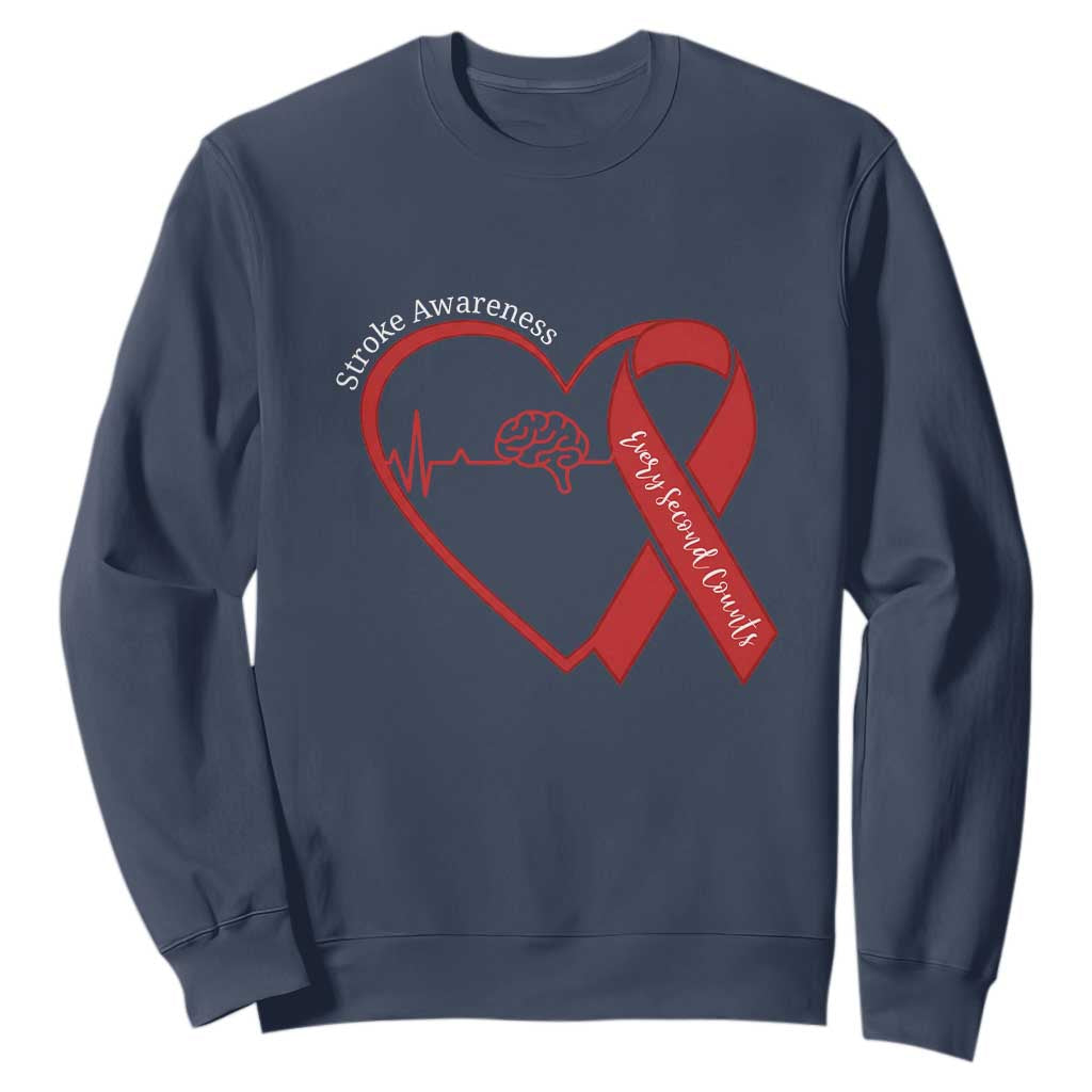 Stroke Support Sweatshirt Stroke Survivor Warrior Brain Attack
