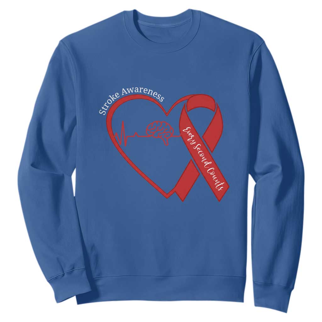Stroke Support Sweatshirt Stroke Survivor Warrior Brain Attack