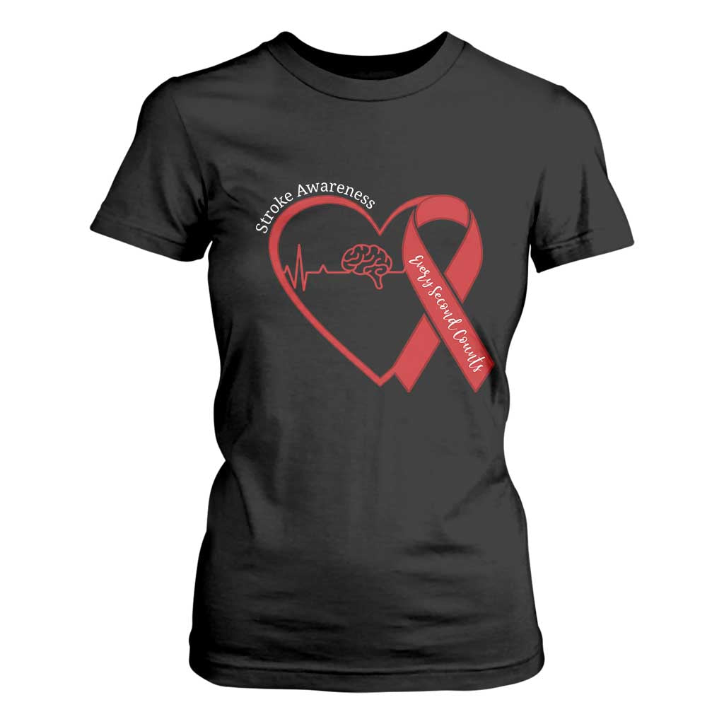 Stroke Support T Shirt For Women Stroke Survivor Warrior Brain Attack