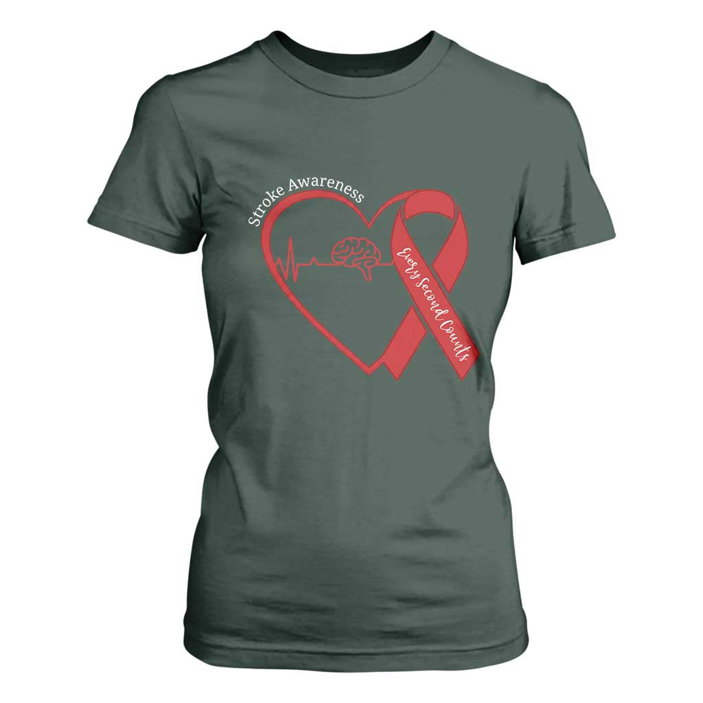 Stroke Support T Shirt For Women Stroke Survivor Warrior Brain Attack