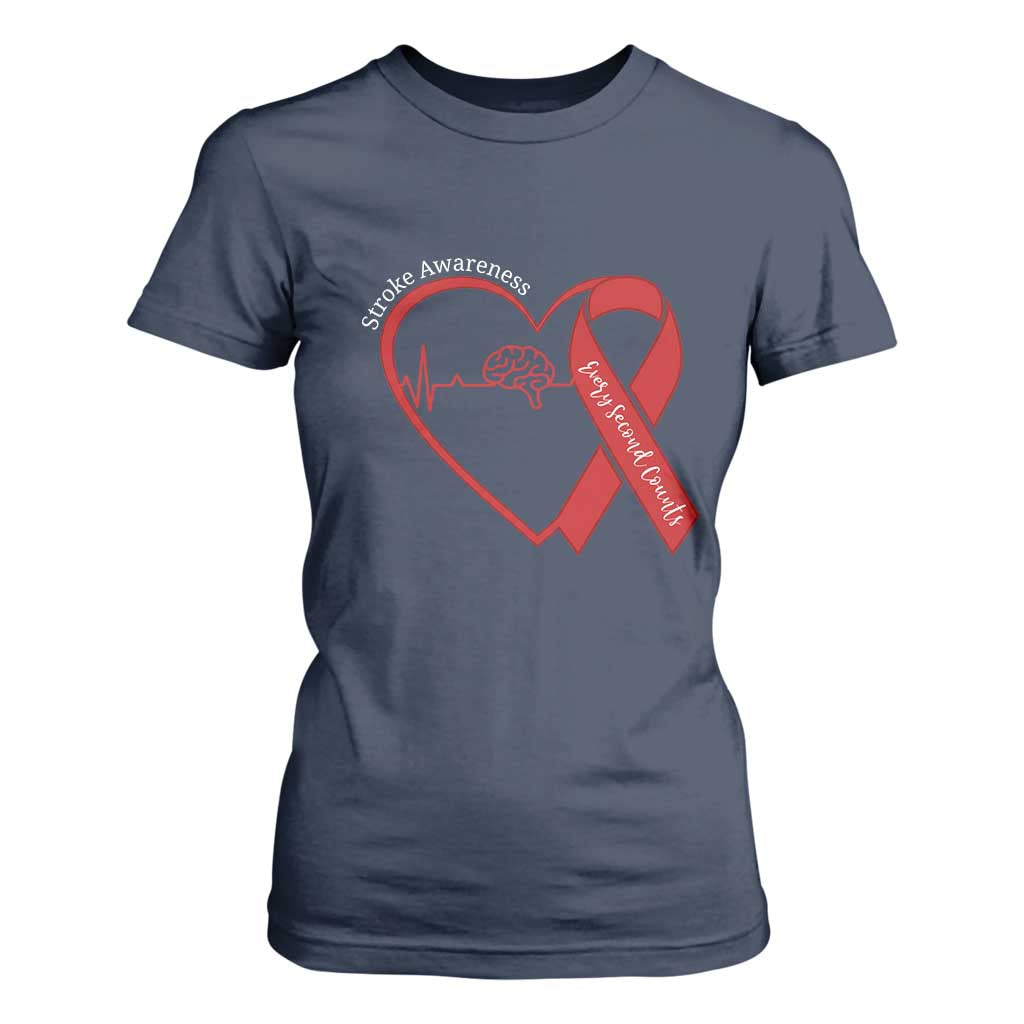 Stroke Support T Shirt For Women Stroke Survivor Warrior Brain Attack