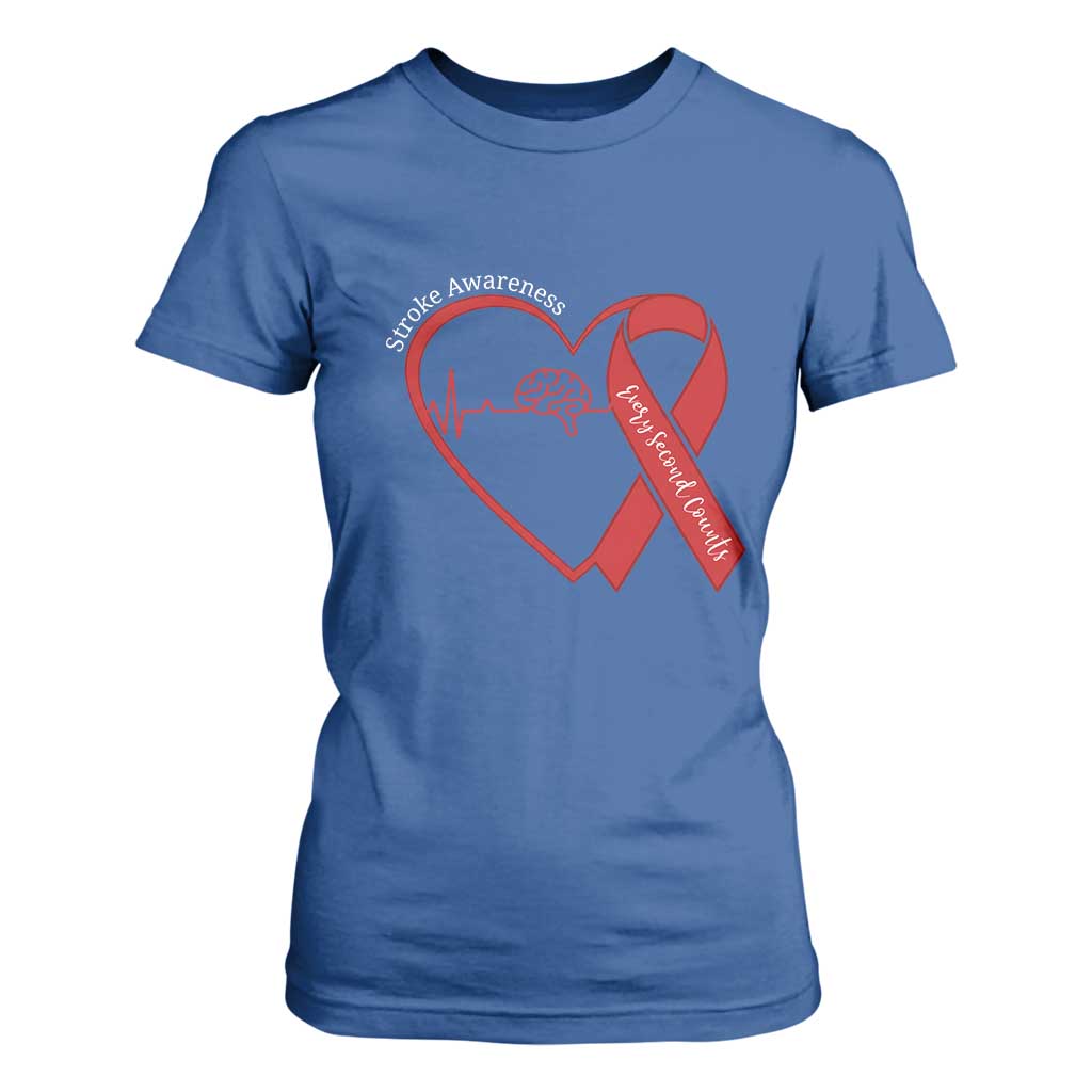 Stroke Support T Shirt For Women Stroke Survivor Warrior Brain Attack