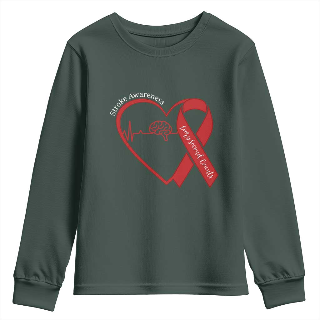 Stroke Support Youth Sweatshirt Stroke Survivor Warrior Brain Attack