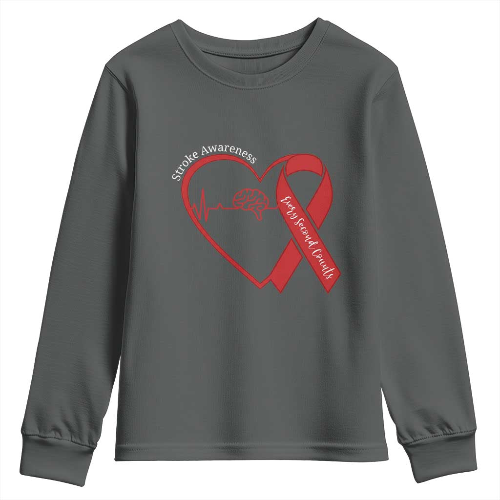 Stroke Support Youth Sweatshirt Stroke Survivor Warrior Brain Attack