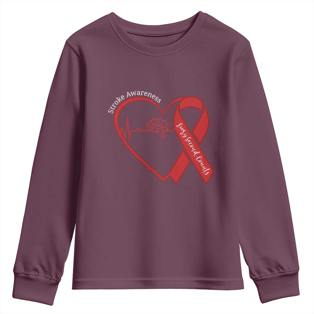 Stroke Support Youth Sweatshirt Stroke Survivor Warrior Brain Attack