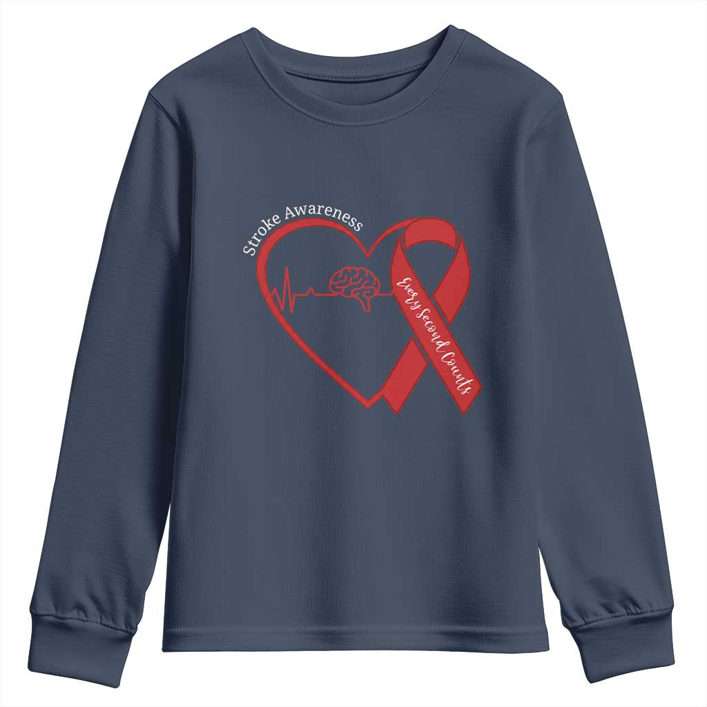 Stroke Support Youth Sweatshirt Stroke Survivor Warrior Brain Attack