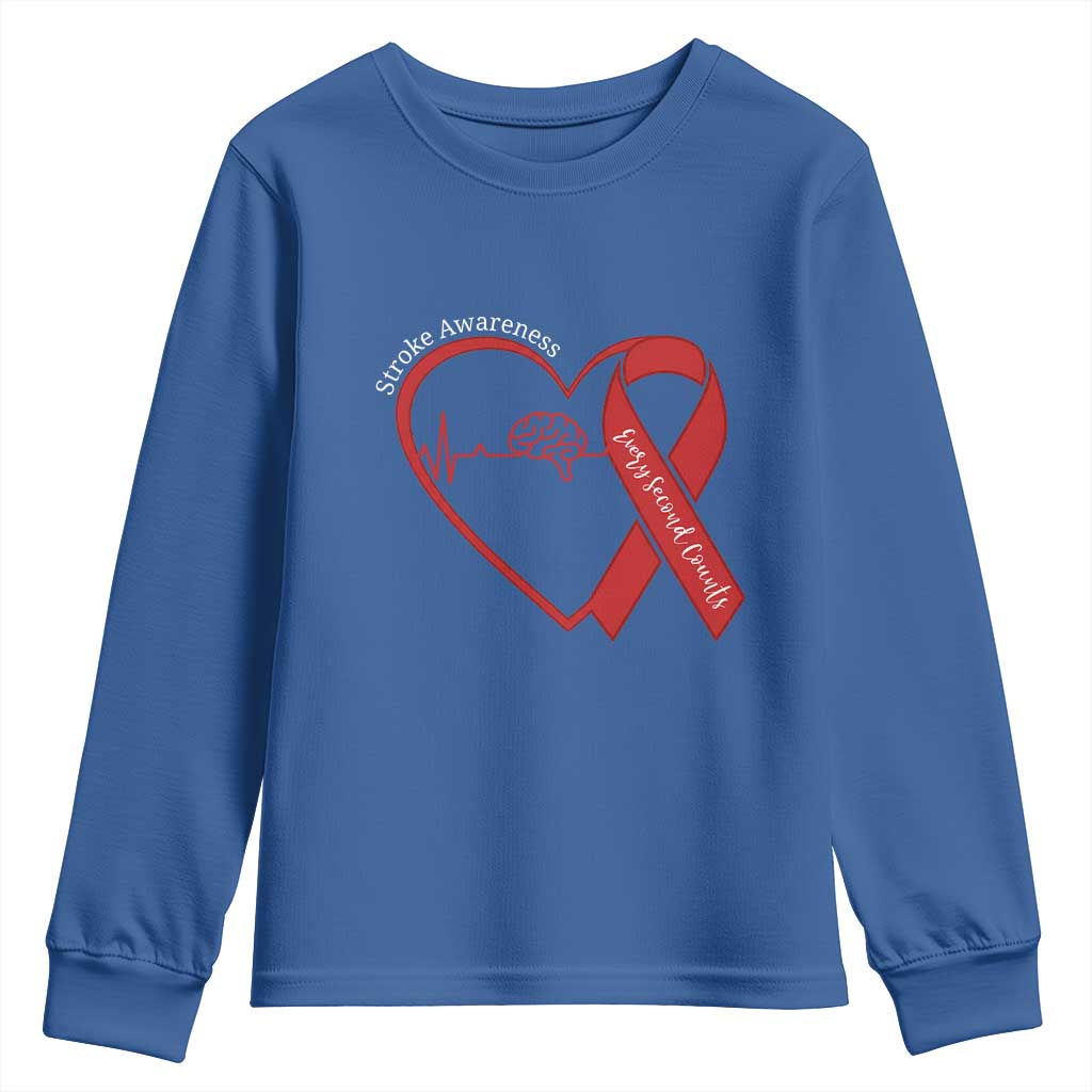Stroke Support Youth Sweatshirt Stroke Survivor Warrior Brain Attack