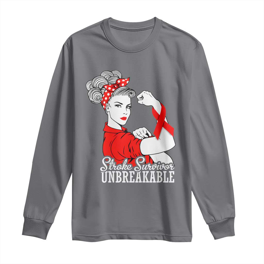 Stroke Survivor Unbreakable Long Sleeve Shirt Stroke Support Gift