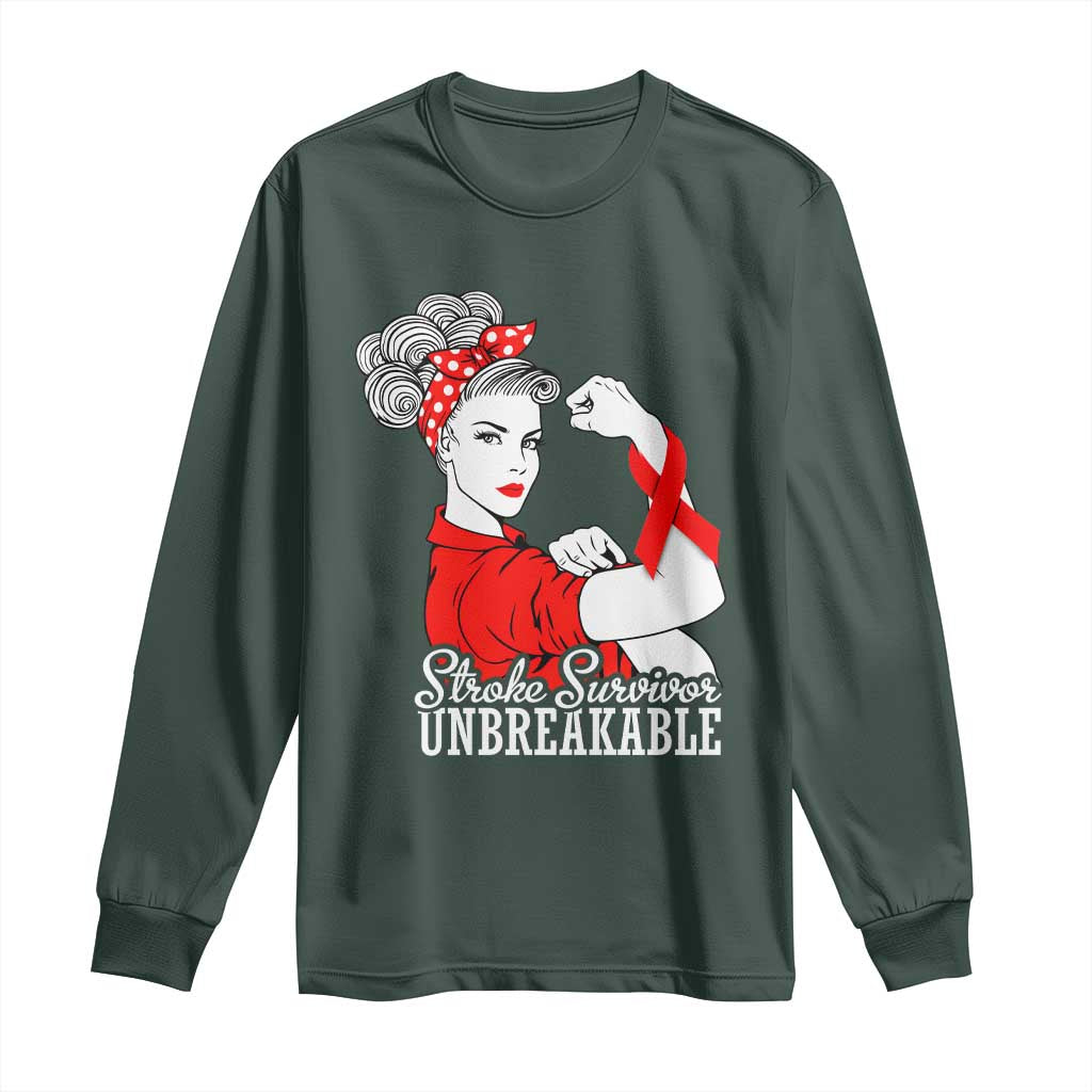 Stroke Survivor Unbreakable Long Sleeve Shirt Stroke Support Gift
