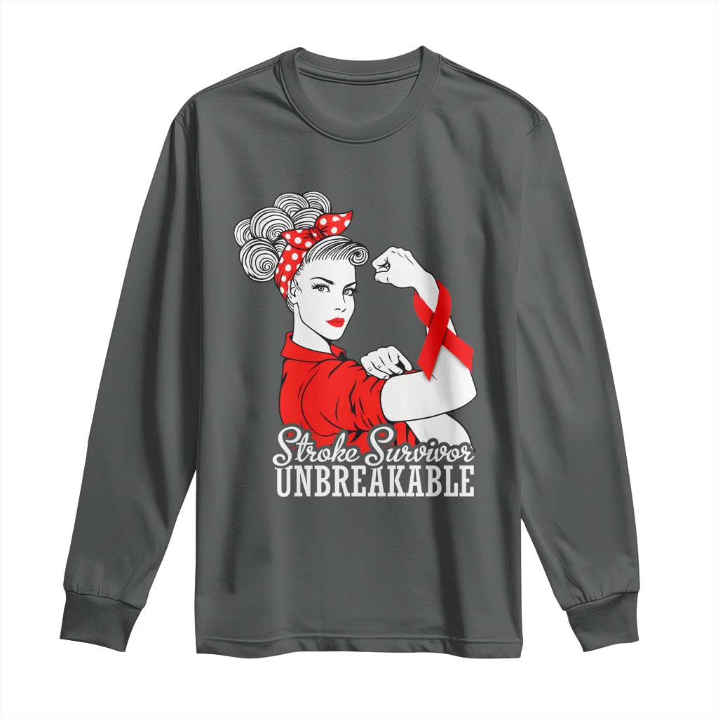 Stroke Survivor Unbreakable Long Sleeve Shirt Stroke Support Gift