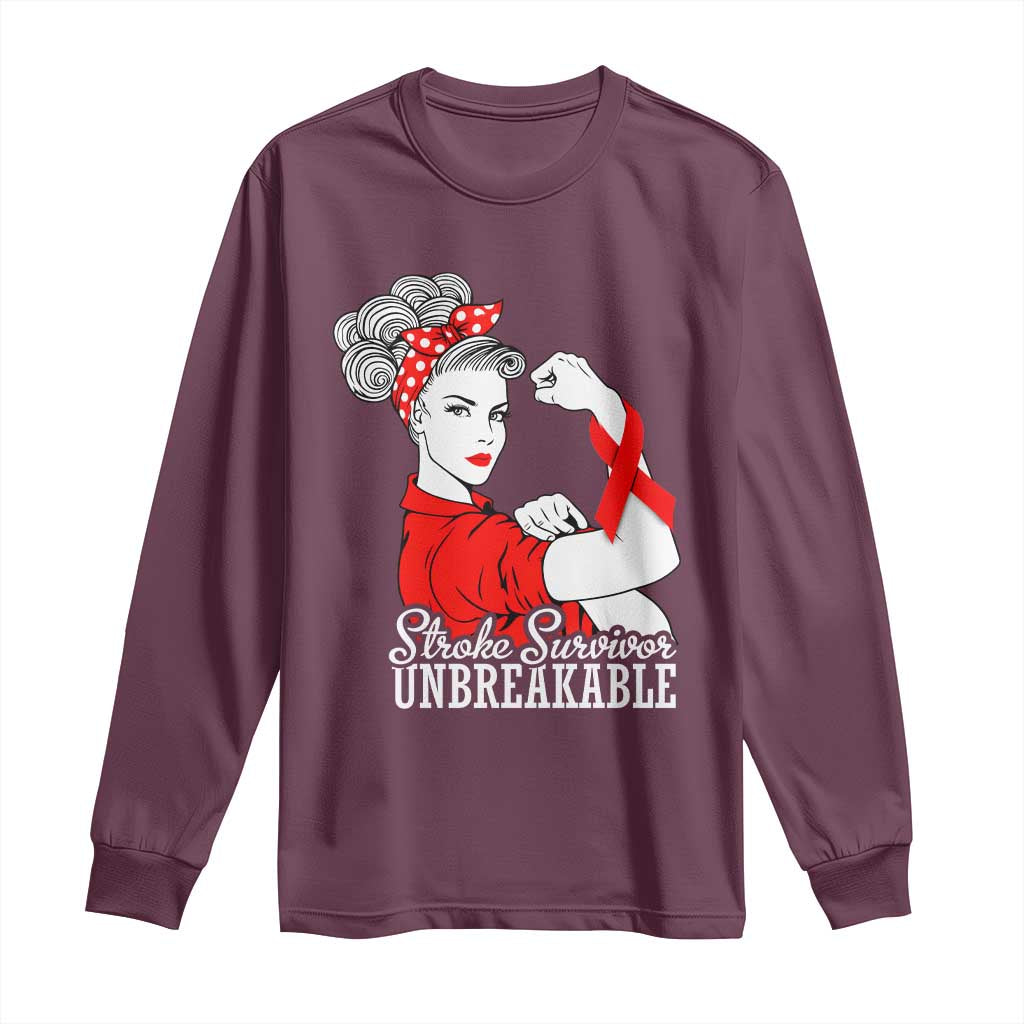 Stroke Survivor Unbreakable Long Sleeve Shirt Stroke Support Gift