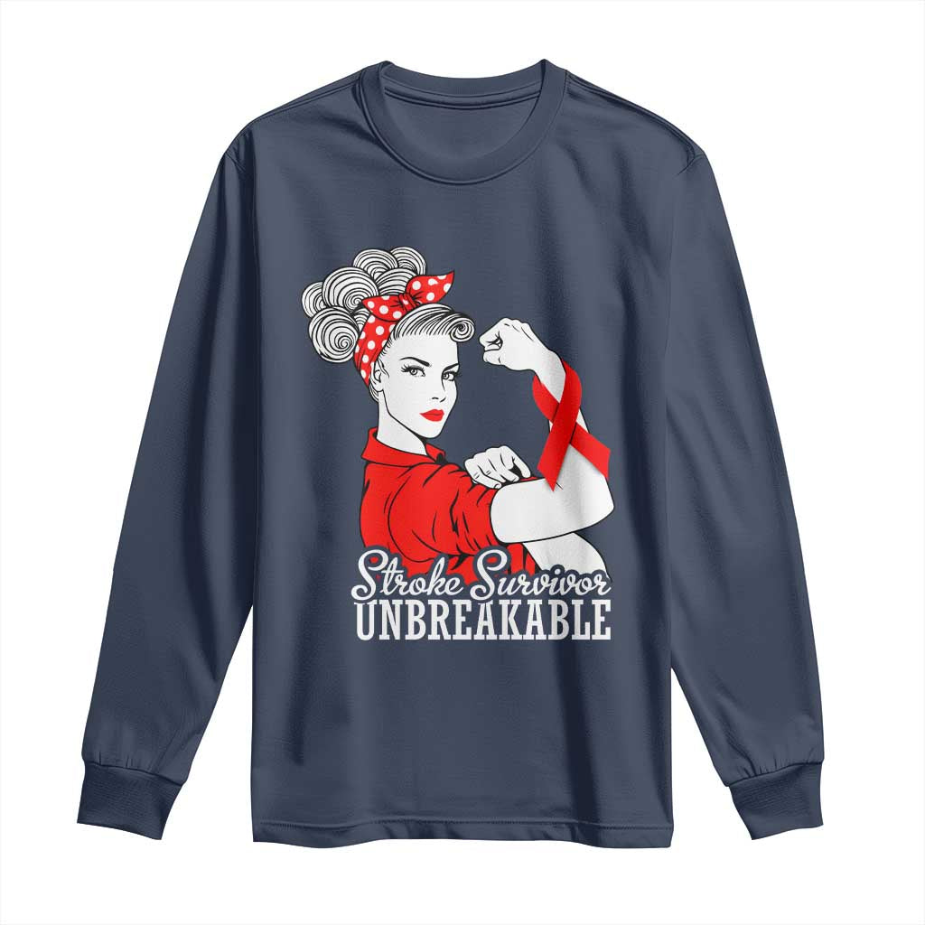 Stroke Survivor Unbreakable Long Sleeve Shirt Stroke Support Gift