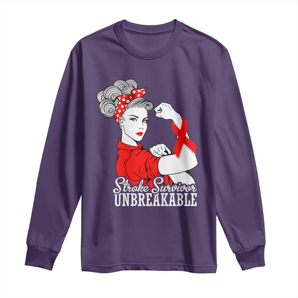 Stroke Survivor Unbreakable Long Sleeve Shirt Stroke Support Gift