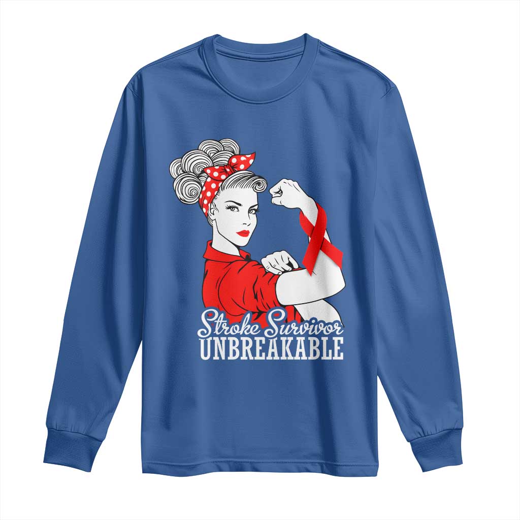 Stroke Survivor Unbreakable Long Sleeve Shirt Stroke Support Gift