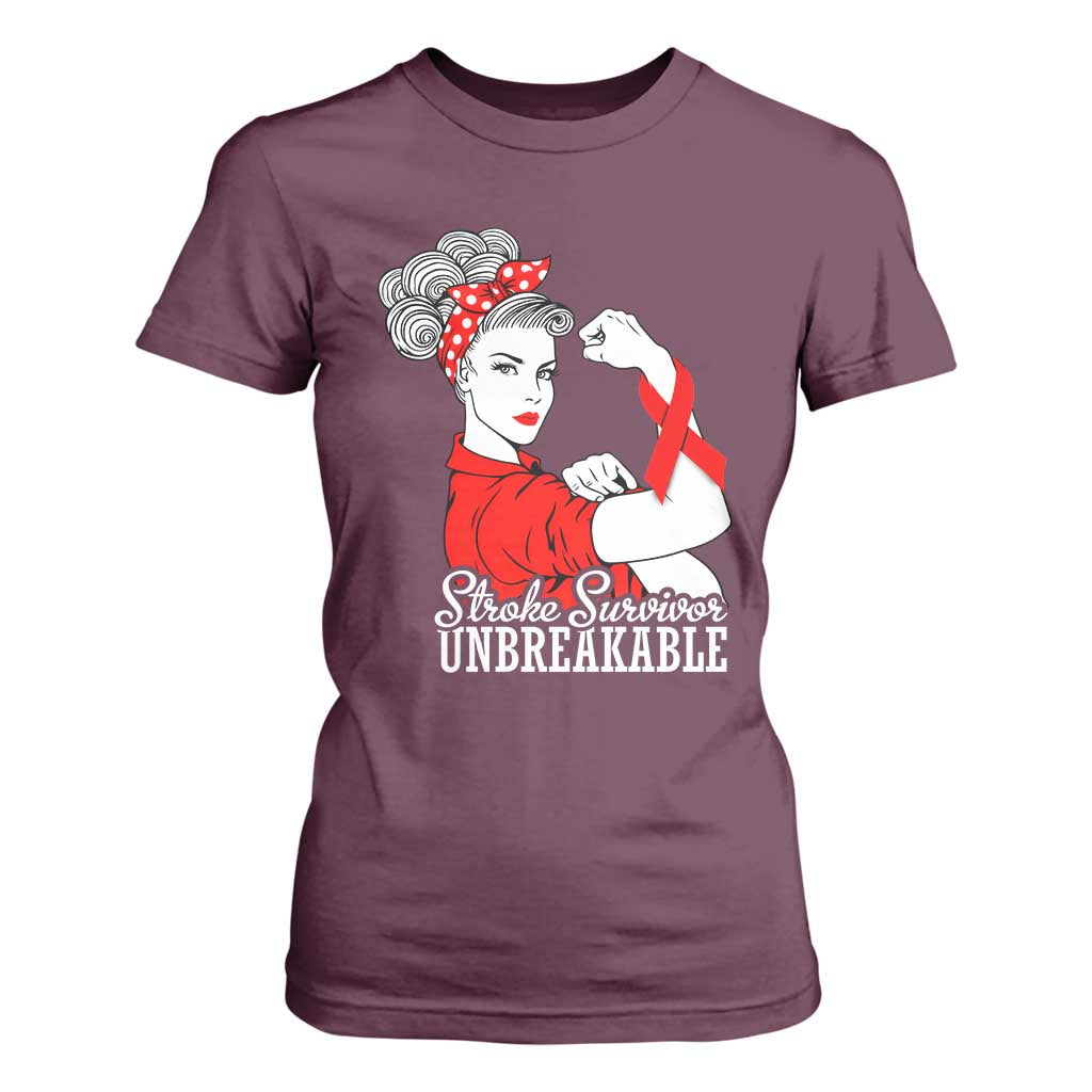 Stroke Survivor Unbreakable T Shirt For Women Stroke Support Gift