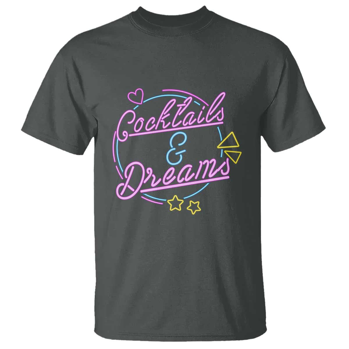 80s-vintage-style-t-shirt-cocktails-and-dreams-neon-sign-summer-vibe