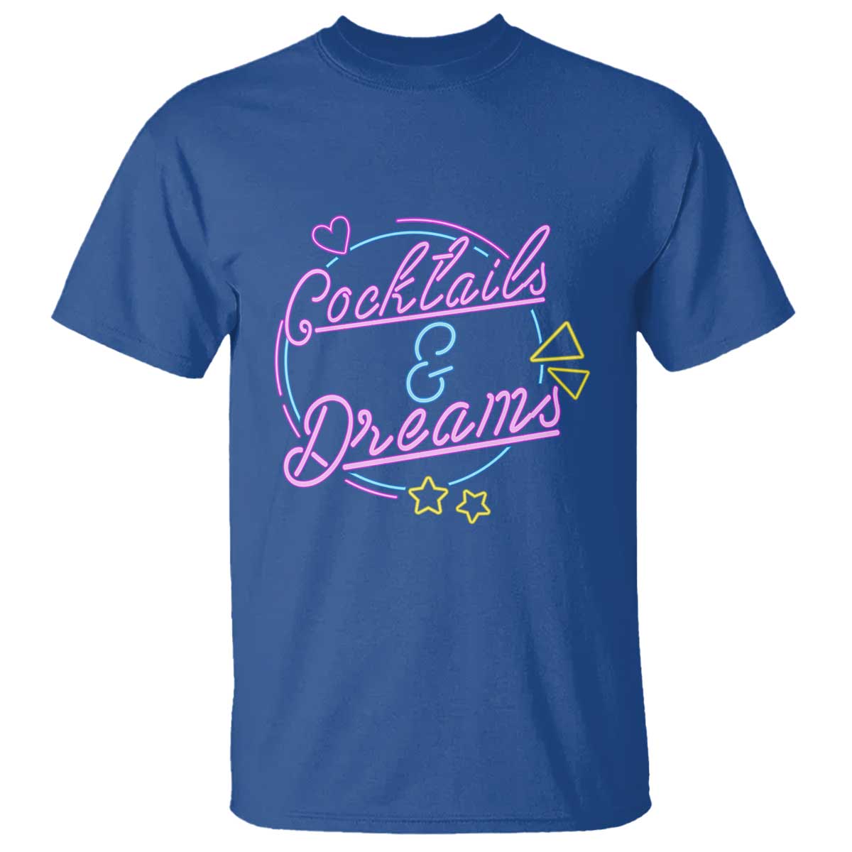 80s-vintage-style-t-shirt-cocktails-and-dreams-neon-sign-summer-vibe