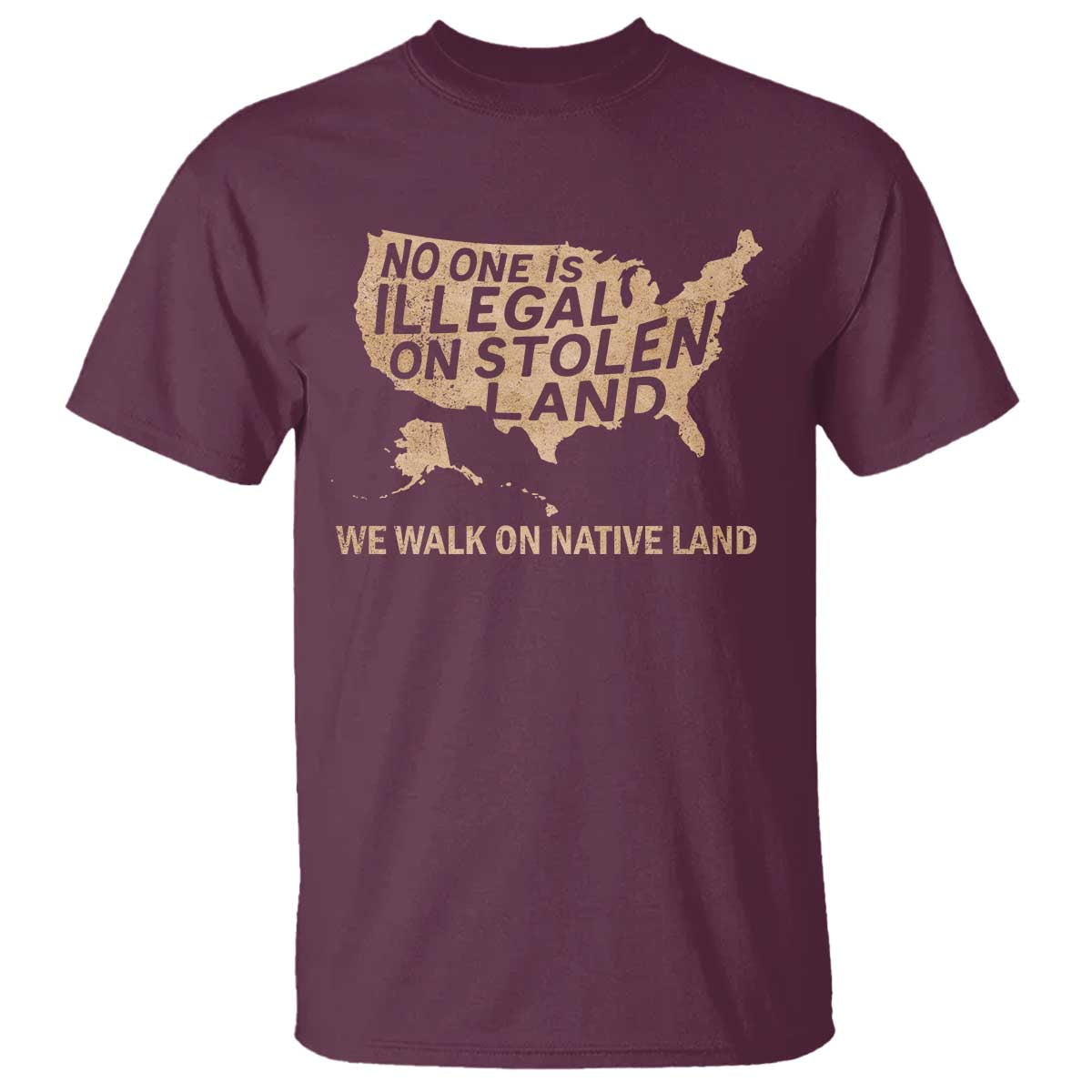 no-one-is-illegal-on-stolen-land-t-shirt-we-walk-on-native-land-vintage-american-map