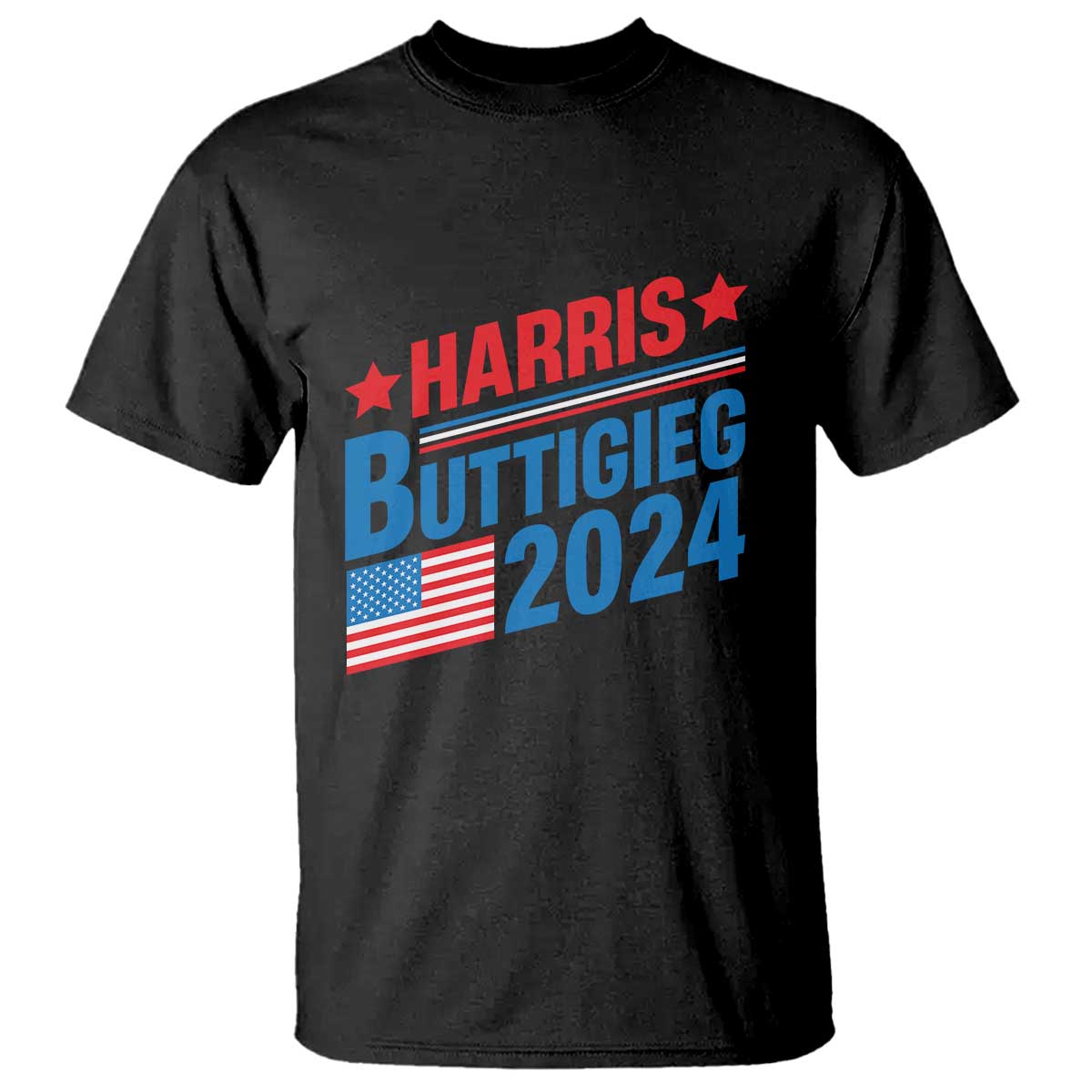 harris-buttigieg-2024-t-shirt-presidential-election-american-flag