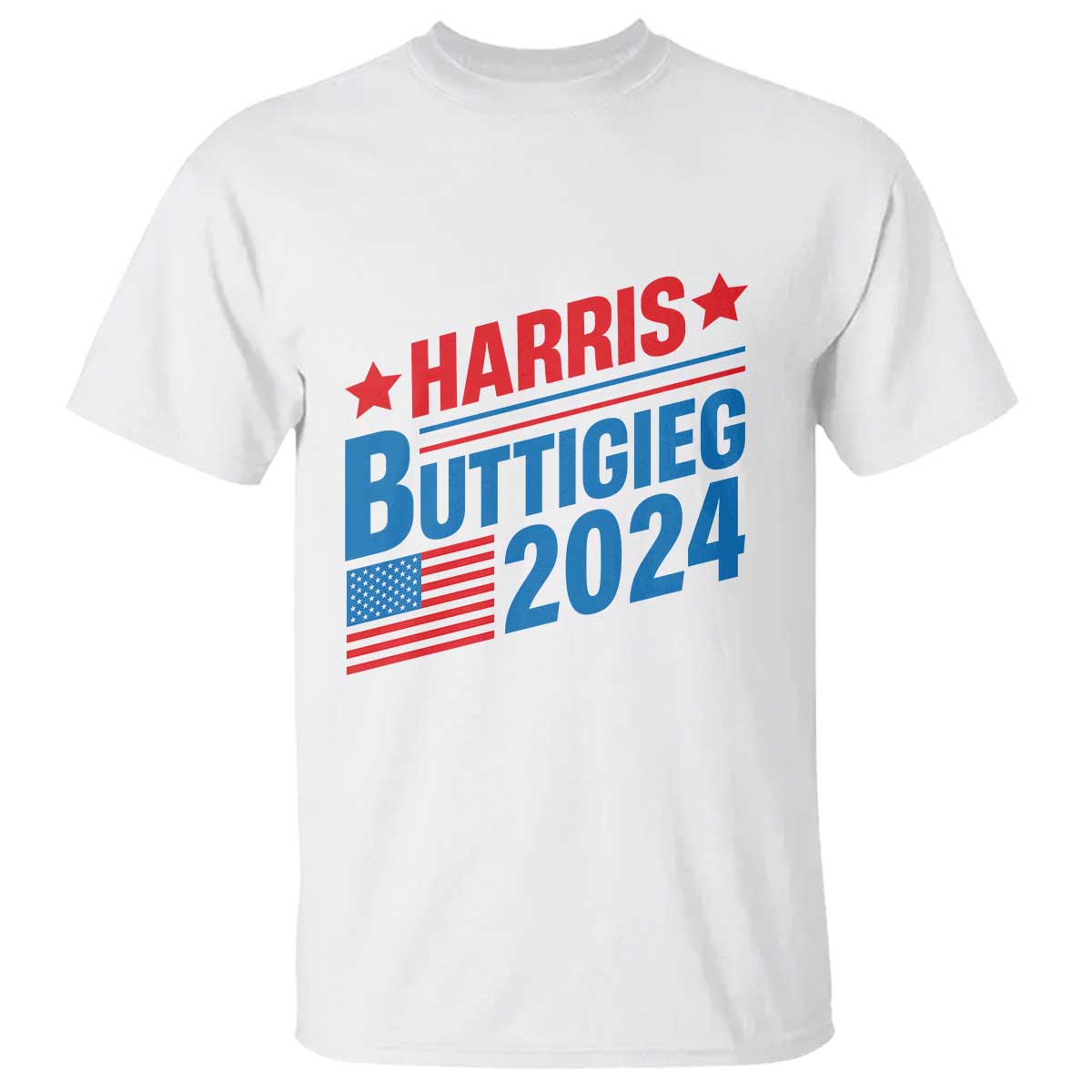 harris-buttigieg-2024-t-shirt-presidential-election-american-flag