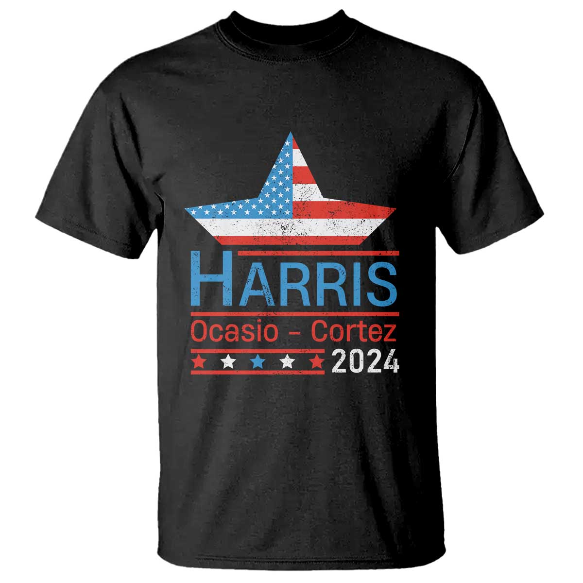 harris-ocasio-cortez-2024-t-shirt-american-flag-election-star
