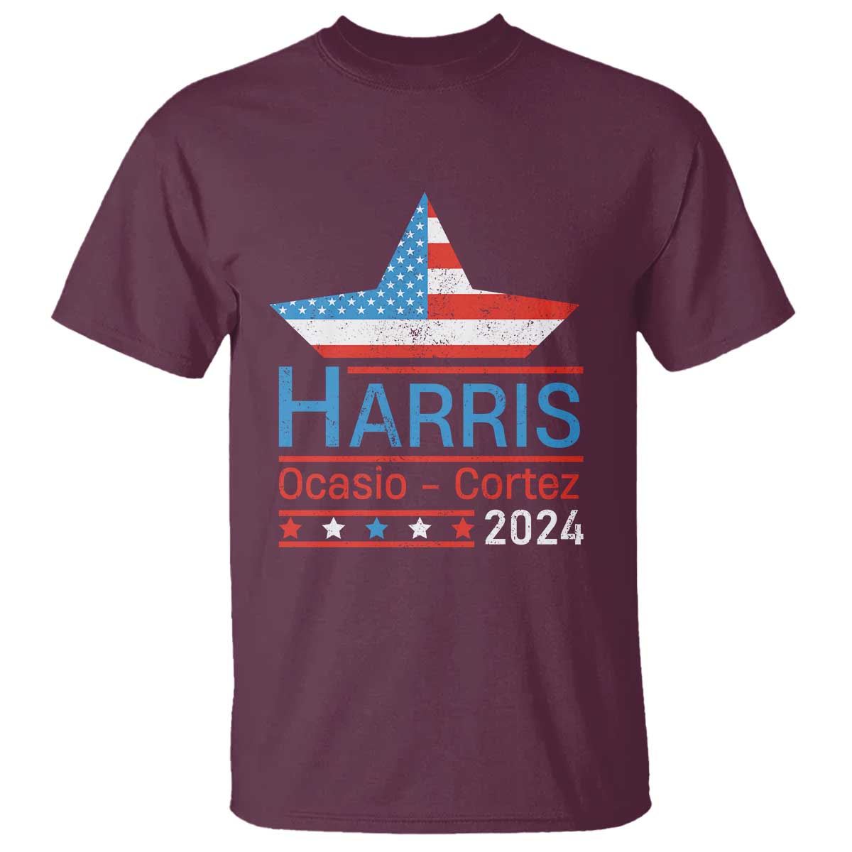 harris-ocasio-cortez-2024-t-shirt-american-flag-election-star