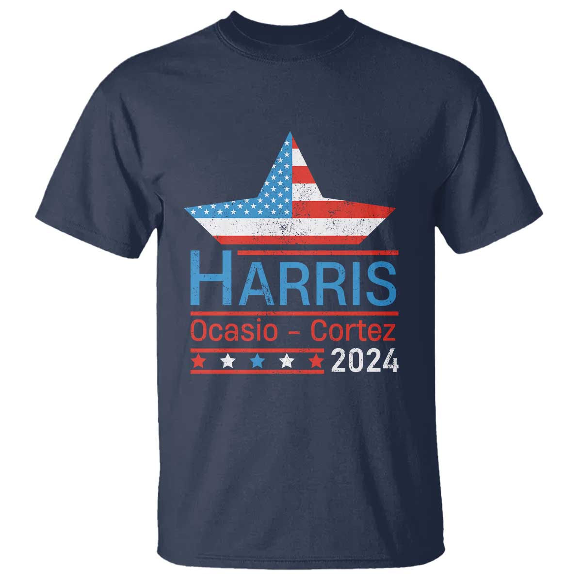 harris-ocasio-cortez-2024-t-shirt-american-flag-election-star
