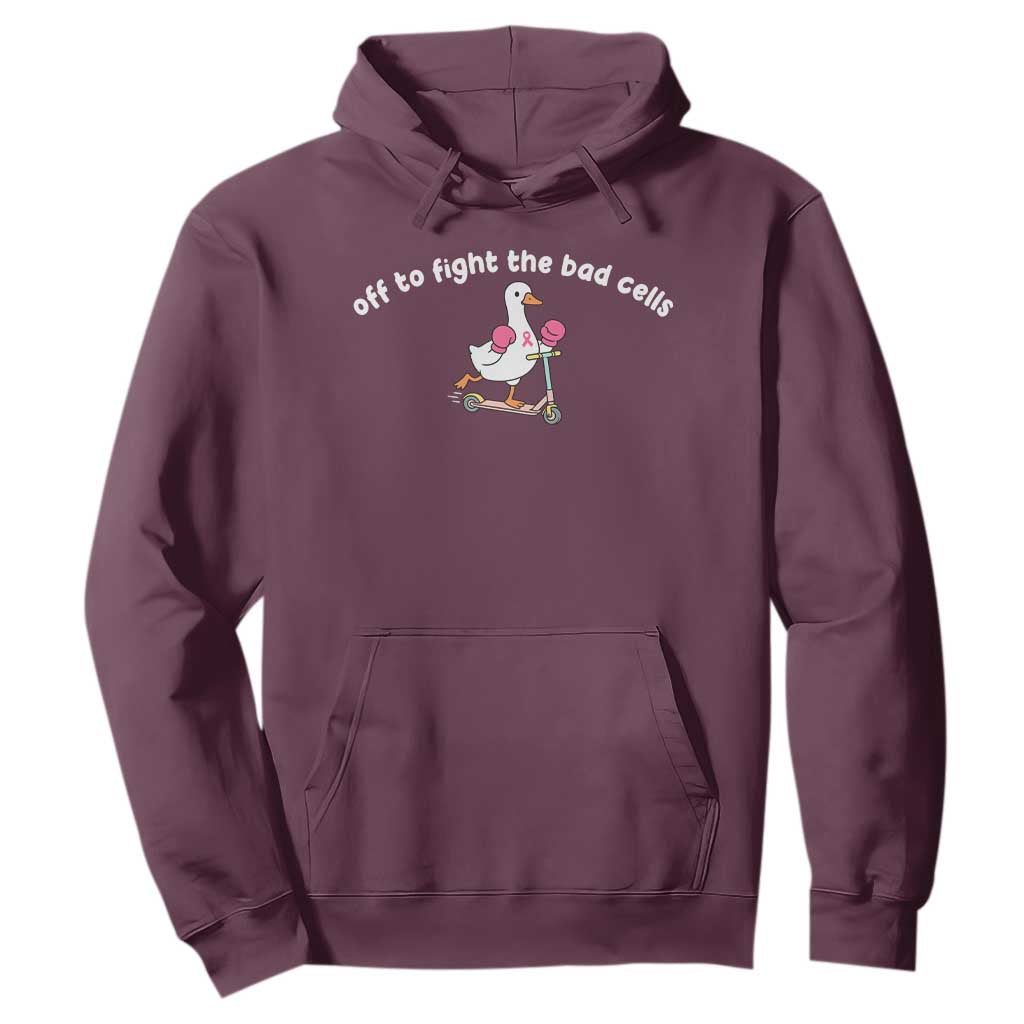 Funny Goose Breast Cancer Support Hoodie Off To Fight The Bad Cells