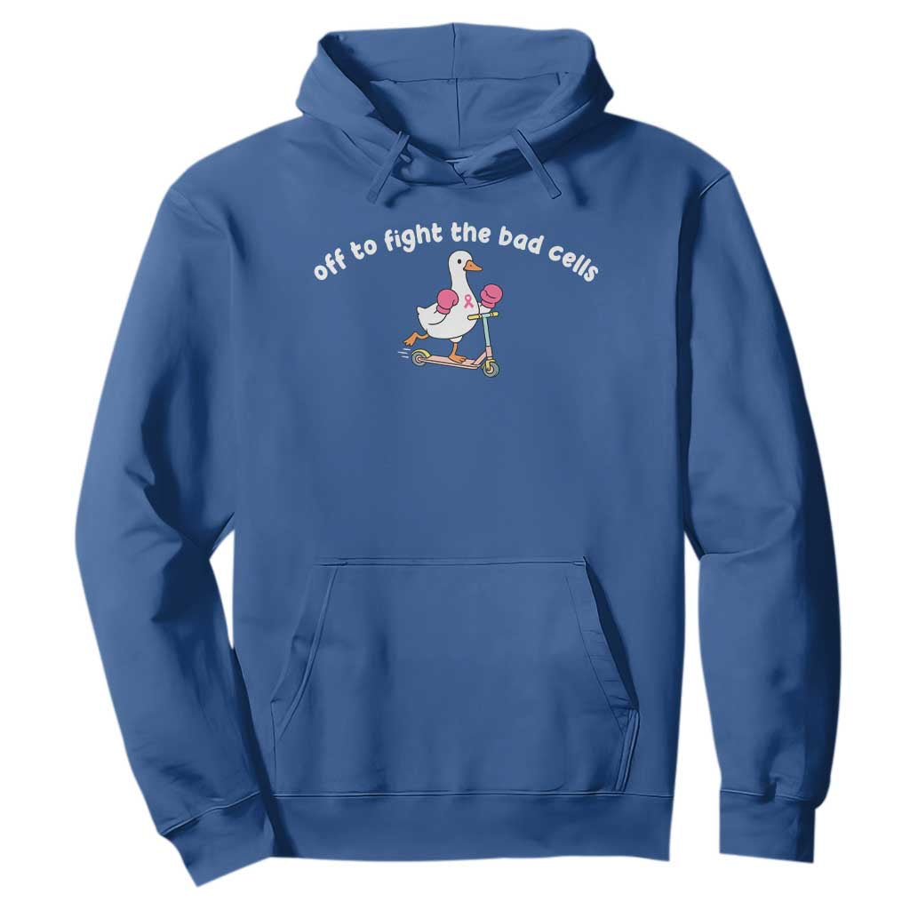 Funny Goose Breast Cancer Support Hoodie Off To Fight The Bad Cells