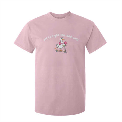 Funny Goose Breast Cancer Support T Shirt For Kid Off To Fight The Bad Cells