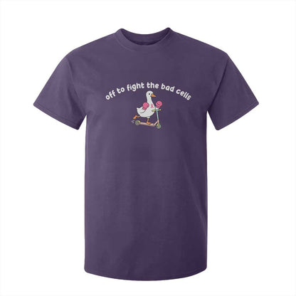 Funny Goose Breast Cancer Support T Shirt For Kid Off To Fight The Bad Cells
