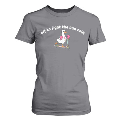 Funny Goose Breast Cancer Support T Shirt For Women Off To Fight The Bad Cells