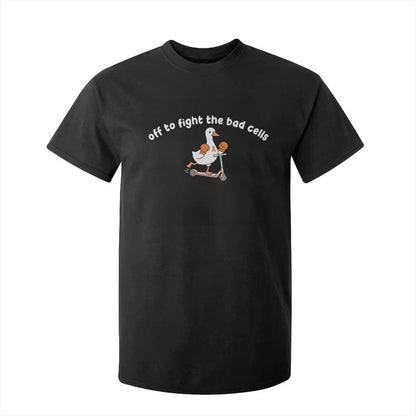 Funny Goose Leukemia Cancer Support T Shirt For Kid Off To Fight The Bad Cells
